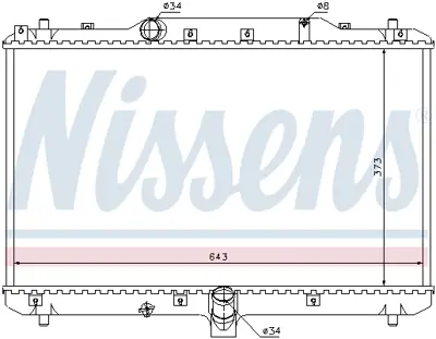 NISSENS 64198 Motor Radyatoru 71746849