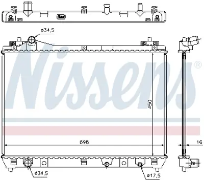 NISSENS 64201 Motor Radyatoru 1770067J00