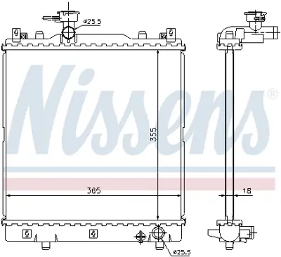 NISSENS 64204 Motor Radyatoru 17700M79F20