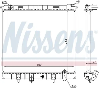 NISSENS 64302A Motor Su Radyatoru 42d 46d Range Rover 2 P38a 94>02 PCC106940