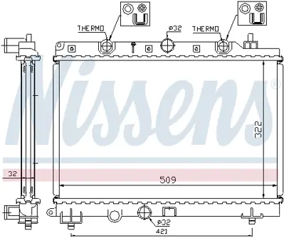 NISSENS 64304A Motor Radyatoru PCC105520