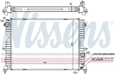 NISSENS 64312A Motor Su Radyatoru Oto/Sanz. Bmw M52 B25 M62 B35 M5 E39 M73 E38 Dıscovery 2 (L318) 2.5 Td5 98>04 PDK000080