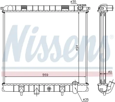 NISSENS 64319A Motor Su Radyatoru 60 D 46 D Range Rover Iı P38a 94>02 PCC108080