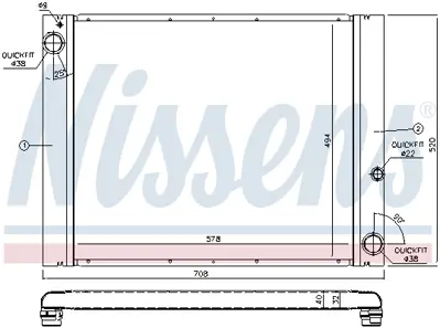 NISSENS 64325 Motor Su Radyatoru Range Rover 3.0 Dızel PCC000840