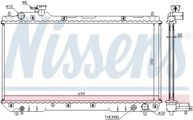 NISSENS 64629A Motor Radyatoru 164007A491