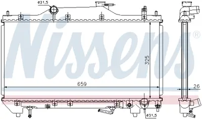 NISSENS 64642A Motor Radyatoru 164000H010