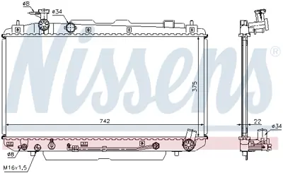 NISSENS 64644A Motor Radyatoru 164002850087