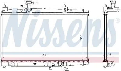 NISSENS 64645A Motor Radyatoru 164003307087