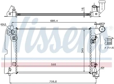 NISSENS 64648A Motor Radyatoru 164000D220