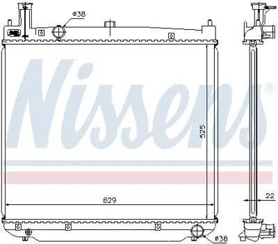 NISSENS 64649A Motor Radyatoru 1640030240