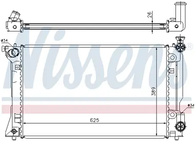 NISSENS 64667A Motor Radyatoru 164000H110