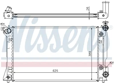 NISSENS 64668A Motor Radyatoru 16400OH121