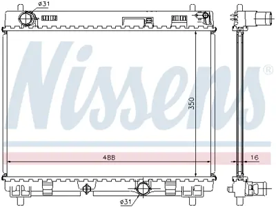 NISSENS 64676A Motor Radyatoru 164000N050