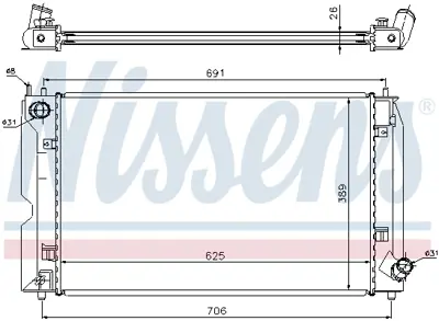 NISSENS 64679A Motor Radyatoru 164000N031