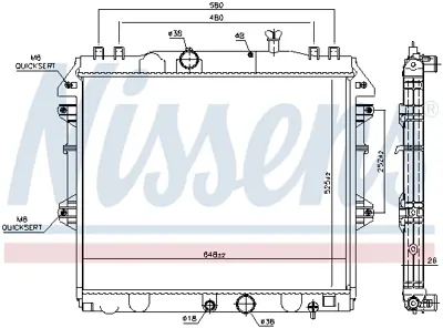 NISSENS 646807 Motor Radyatoru 16400OL160