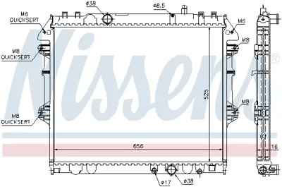 NISSENS 64681 Motor Radyatoru 164610L160