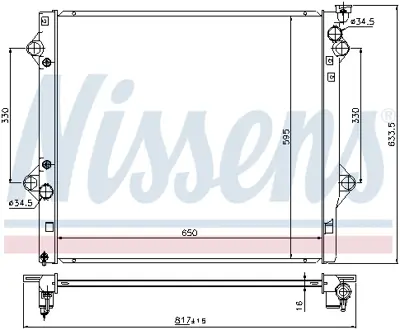 NISSENS 646822 Motor Radyatoru 1640075441