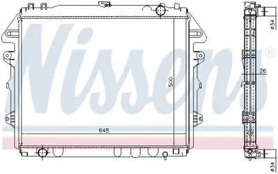 NISSENS 646884 Motor Radyatoru 164000C180