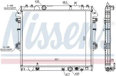 NISSENS 646897 Motor Radyatoru 164000L240