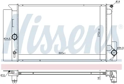 NISSENS 646926 Motor Radyatoru 164000T150