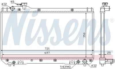 NISSENS 64706 Motor Radyatoru 164007A111