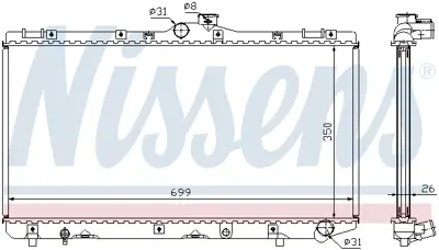 NISSENS 64746A Motor Radyatoru 164006A16087