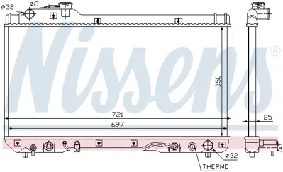 NISSENS 64761 Motor Radyatoru 164007A123