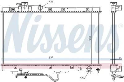 NISSENS 647771 Motor Radyatoru 164007A060