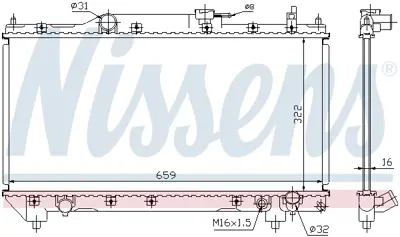 NISSENS 64783A Motor Radyatoru 1640303180