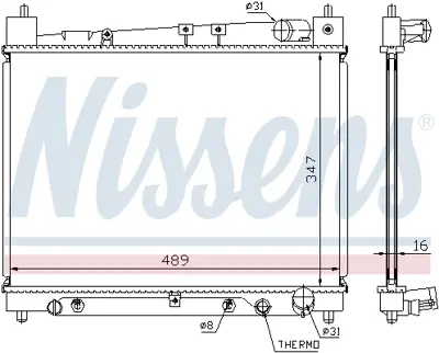 NISSENS 64799 Motor Radyatoru 1640021090