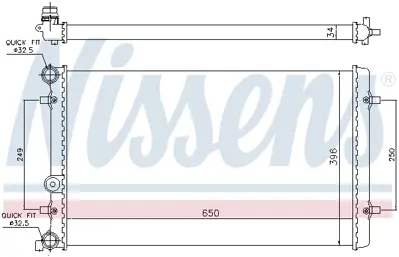 NISSENS 65011 Motor Radyatoru 1J0121253S