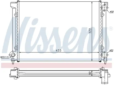 NISSENS 651651 Motor Radyatoru 353121253T