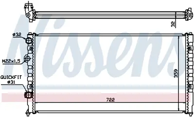 NISSENS 65252 Motor Radyatoru 3A0121253T