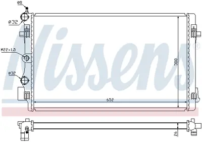 NISSENS 65293 Motor Radyatoru A1 10> Ibıza 08> Polo 09> 1,4tfsı (652x398x26) 6R0121253R