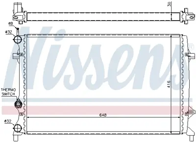 NISSENS 65296 Motor Radyatoru Otomatık Jetta Fsı 2,0 Benz,11> Beetle 12> 5C0121251E