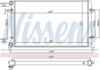 NISSENS 65305 Motor Radyatoru 1TD121251A