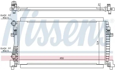 NISSENS 65317 Motor Su Radyatoru Golf Vıı Octavıa Yetı A3 Leon 1,2tsı 1,6tdı 12> 5Q0121251EC