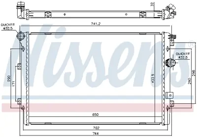 NISSENS 65330 Motor Radyatoru 5N0121253N