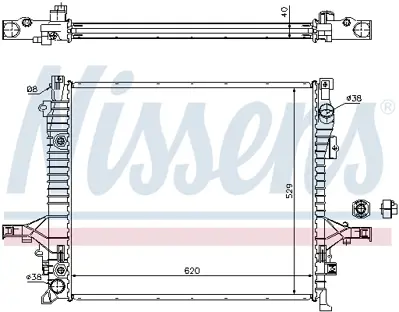 NISSENS 65613A Motor Su Radyatoru Volvo Xc90 I (At)  620x528x42 05>14 8603842