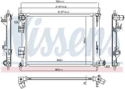 NISSENS 666213 Motor Radyatoru 253100U000