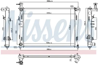 NISSENS 666214 Motor Radyatoru 253101M600