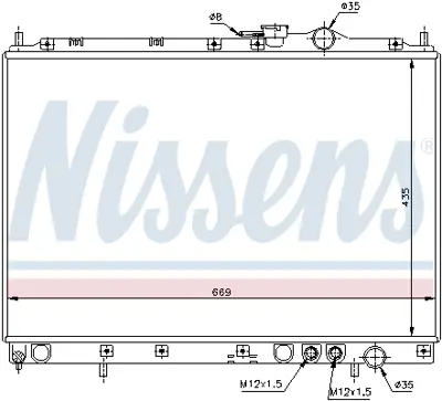 NISSENS 66628 Motor Radyatoru 25310M3000