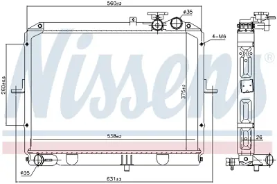 NISSENS 66645 Motor Radyatoru OK72A15200D