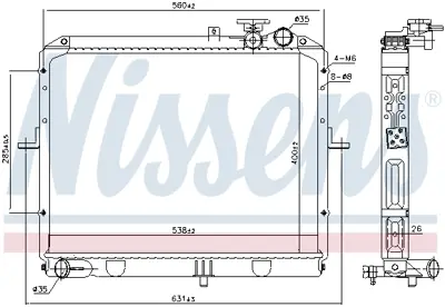 NISSENS 66646 Motor Radyatoru S0K62Z15200B