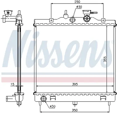 NISSENS 66654 Motor Radyatoru 2531007011