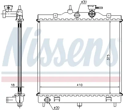 NISSENS 66655 Motor Radyatoru 2531007111