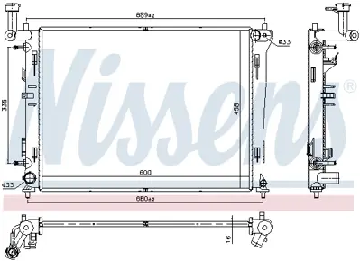 NISSENS 66676 Motor Radyatoru 253101H060