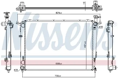 NISSENS 66693 Motor Radyatoru 253102P500