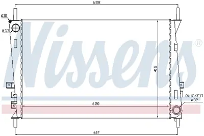 NISSENS 66704 Motor Su Radyatoru Jaguar X-Type X400 3.0 2.0 D 04>09 C2S514702