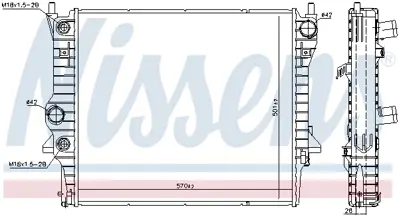 NISSENS 66708 Motor Su Radyatoru Jaguar S-Type (X200) 2.5 V6 02>07 S-Type (X200) 3.0 V6 99>07 S-Type (X200) 4.0 V8 XR847964